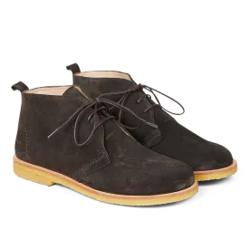 Angulus rúskinnsskór reimaðir fótlaga krepsóli Grábrúnir