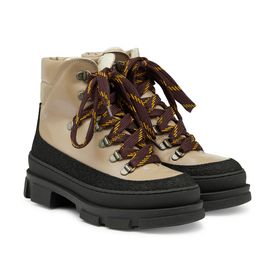 Angulus kuldaskór þykkbotna m vínrauðum reimum Beige 