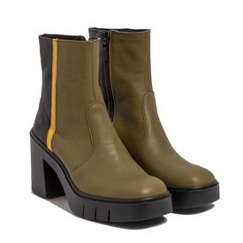 Art Berna ökklaskór úr leðri Olive multi grænir