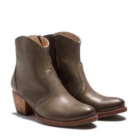 Neosens leður kúrekaskór ökkla Ólífugrænir