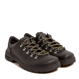 El Nat Nomad leðurskór breiðir Svartir