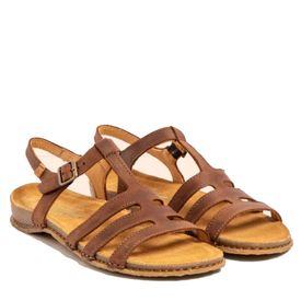 El Naturalista Panglao leðursandalar banda Brúnir