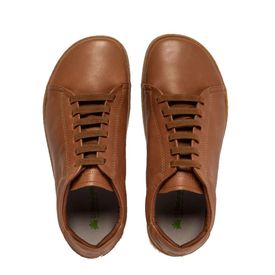 El Naturalista Origen Barefoot leðurskór reimaðir Cognac Brúnir