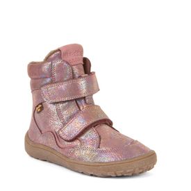 Froddo Barefoot kuldaskór úr leðri uppháir Bleikir glans
