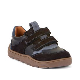 Froddo Barefoot Zeru strigaskór úr leðri og rúskinni franskur lás Dökkbláir 