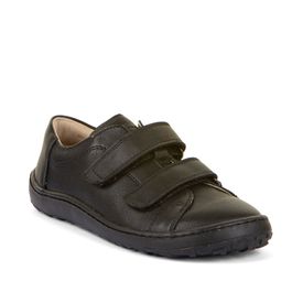 Froddo Barefoot Base leðurskór m frönskum lás Svartir