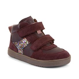 Froddo Barefoot Loop High Top strigaskór uppháir Vínrauðir Glit