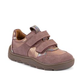 Froddo Barefoot Zeru leðurskór franskur lás Bleikir glans