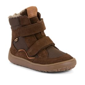 Froddo Barefoot Nubuk ullarfóðraðir Tex kuldaskór háir Dökkbrúnir