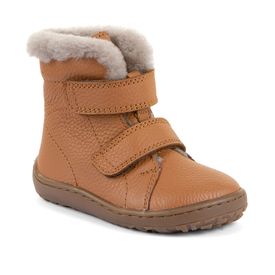 Froddo Barefoot Furry Up leður kuldaskór hærri Cognac brúnir