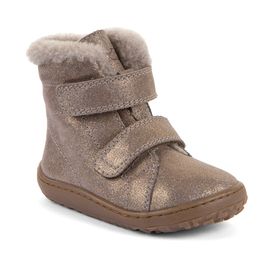 Froddo Barefoot Furry Up leður kuldaskór hærri Bronze gylltir