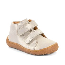 Froddo Barefoot leðurskór uppháir franskur lás Ljósgylltir