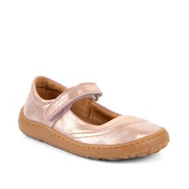 Froddo Barefoot Mary Jane leðurskór Bleikgylltir