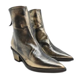 History 541 Alice támjóir leðurskór m lás að aftan Svart Gylltir