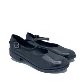 History 541 Inca leðurskór með bandi Svartir