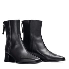 Unisa Lucas leðurstígvél rennd aftan Svört