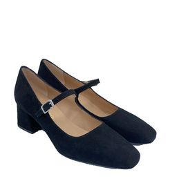 Unisa Livet hælaskór m bandi úr rúskinni Svartir