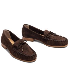 Unisa Dalma rúskinns mokkasínur Dökkbrúnar