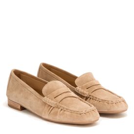 Unisa Balta rúskinns mokkasínur Barley ljósar