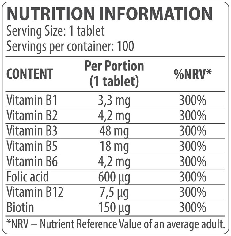 VITAMIN B COMPLEX 100 TAB - Hi-Fit
