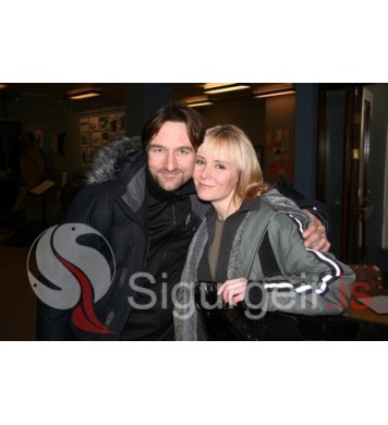 Við tökur á Erninum.