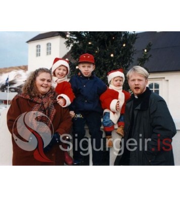 Bjarni, Jóna Hrönn og börn.