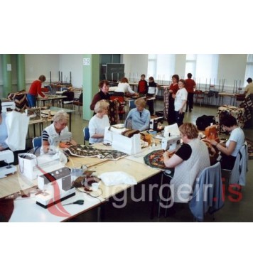 Á bútasaumsnámskeiði.