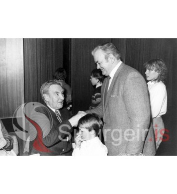 Á Bókasafni Vestmannaeyja.