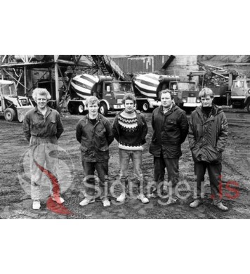 Starfsmenn Steypustöðvar Vestmannaeyja.