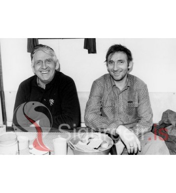 Feðgarnir Óskar Matt. og Sigurjón.