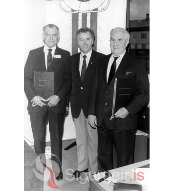 Kiddi, Henry og Einar á Lóðsinum.