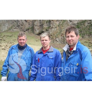 Við byggingu á Herjólfsbæ.