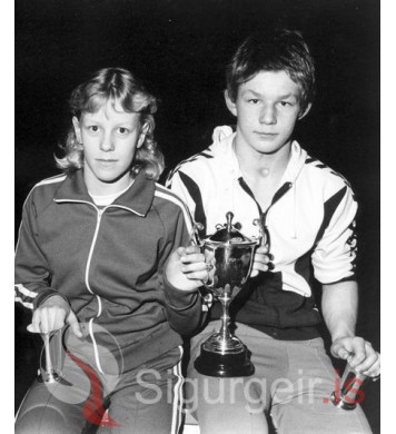 Sunddrottning og sundkóngur Vestmannaeyja 1980.