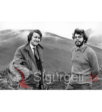 Páll Helgason og erlendur blaðamaður.