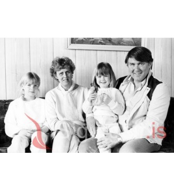 Sigurður Georgson og fjölskylda.