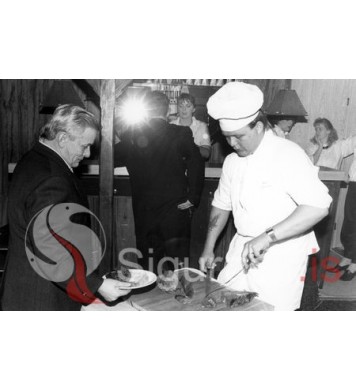 Kiddi í Brekkuhúsi og Tómas kokkur.