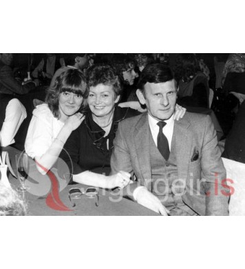 Jóna, Anna og Gaui Manga.