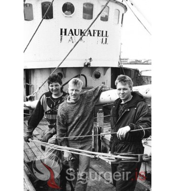 Skipverjar á Haukafelli.
