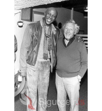 Við tökur á kvikmyndinni Enemy mine.