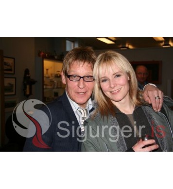 Við lok á tökum á Erninum.