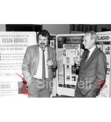 Benni í Sparisjóðnum og Garðar á Rafveitunni.