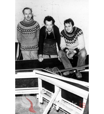 Siggi, Helgi Magg. og Róbert á Gamla spítalanum.