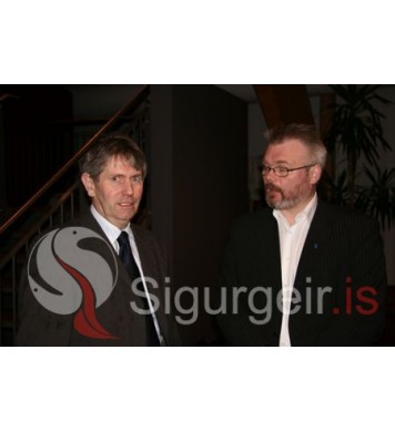 Gilli Valur og Bergur bæjarstjóri.