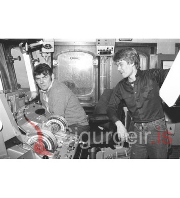 Feðgarnir Guðmundur Ingi og Huginn.