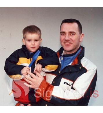 Elías Friðriksson og sonur. 