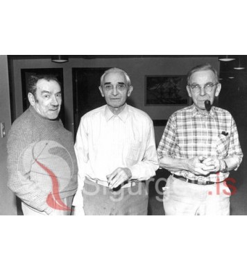 Þrír heiðursmenn á Hraunbúðum.