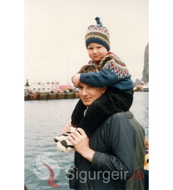 Jóhann Þór Jóhannsson og sonur.