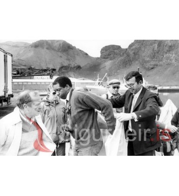 Páll Helgason með erlenda ferðamenn.