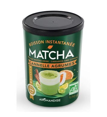 Lífrænt Matcha frá UJI í Japan blandað kanil og sítrus.  