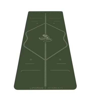 Liforme Jivamukti Deep Forest Green Yoga mat .  